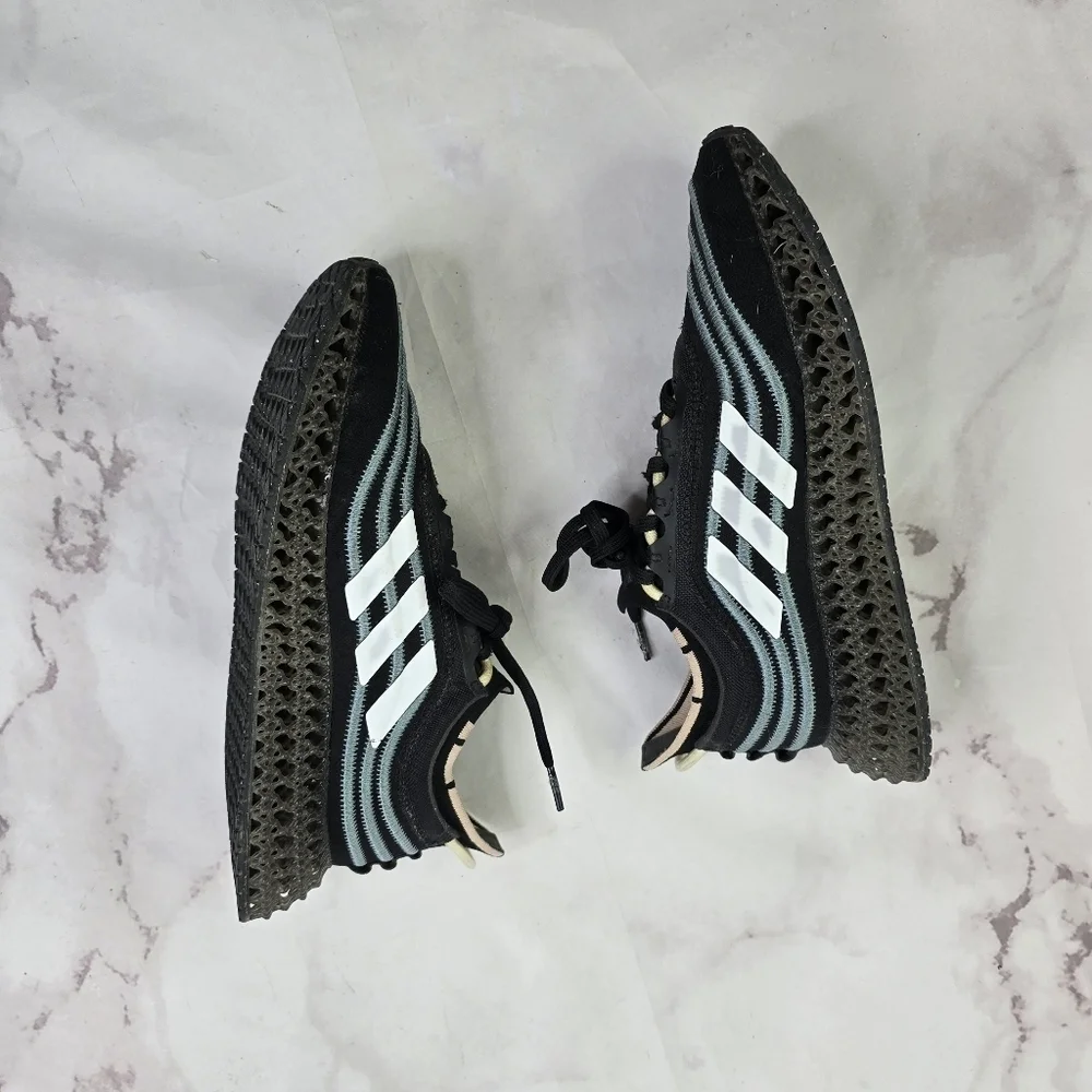 Adidas Mens 7.5 40.5 4D FWD X Parley Core Black Running Shoes Sneakers Recycled